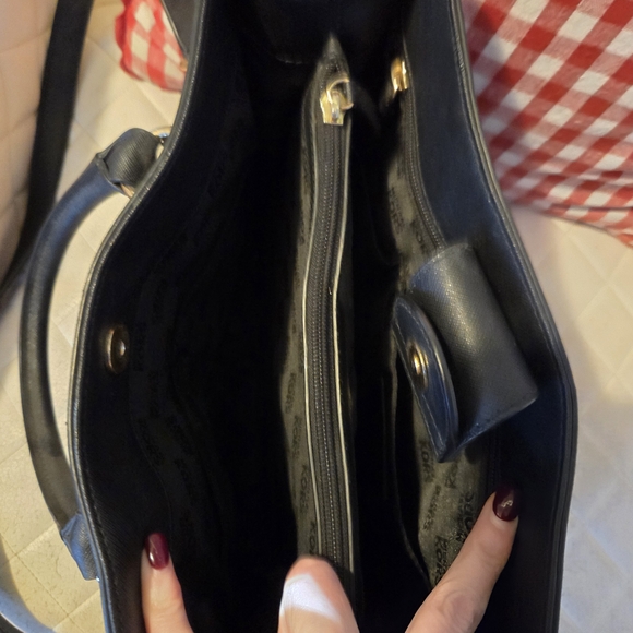 Michael Kors Black Handbag with Gold Accents - Picture 5 of 12